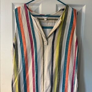 Multicolor Striped Sleeveless Top